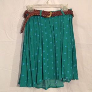 Green Skirt with Pockets